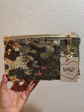 Gold Sparkly Cosmetics Bag